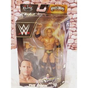 WWE Elite Collection The Rock Wrestle Mania Mattel Mean Gene Build A Figure 2022